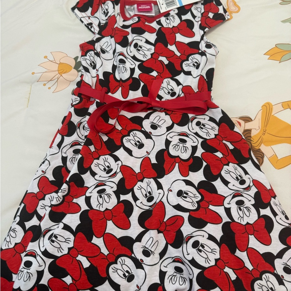 New Disney Girls size 5 Dress - Red and White Minnie Mouse